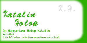 katalin holop business card